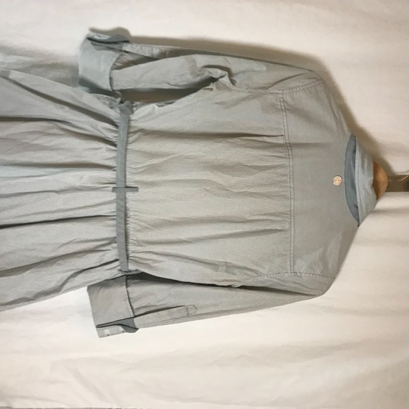 SOLD - Superdry Grey Striped Button-up Shirtdress - Picture 7 of 11